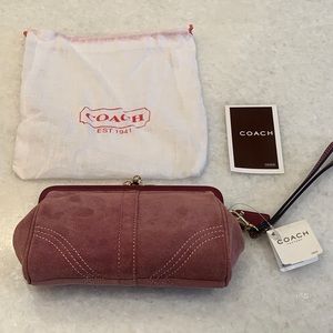 Coach Suede Wristlet